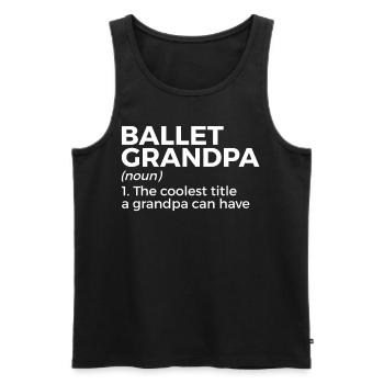 Ballet Dancing - Men's Premium Organic Tank Top - black - Front - AI Model Male 178 light (178cm)