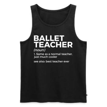 Ballet Tanzen - Männer Premium Bio Tank Top - Schwarz - Vorne - AI Model Male 178 light (178cm)