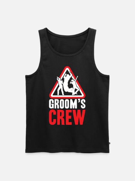 Grooms Crew - Men's Premium Organic Tank Top - black