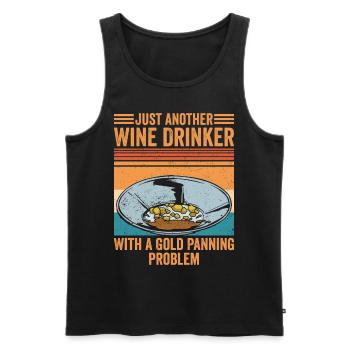 Lustige Goldwäscher Goldsucher Goldgräber Bagger - Männer Premium Bio Tank Top - Schwarz - Vorne - AI Model Male 178 light (178cm)