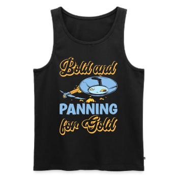 Lustiges Goldwaschen Goldsucher kühn und schwenken - Männer Premium Bio Tank Top - Schwarz - Vorne - AI Model Male 178 light (178cm)