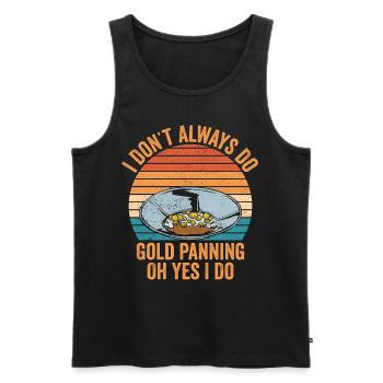 Lustige Goldwäscher Goldsucher Goldgräber Bagger - Männer Premium Bio Tank Top - Schwarz - Vorne - AI Model Male 178 light (178cm)