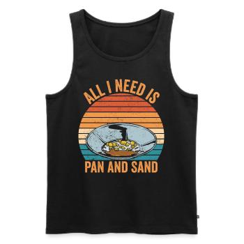 Lustiges Goldwaschen Goldsucher Alles was ich brau - Männer Premium Bio Tank Top - Schwarz - Vorne - Michal (187cm)