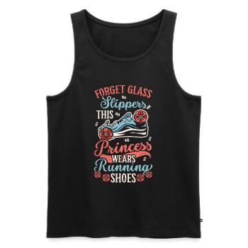 Forget Glass Slippers Runner Running Girl - Men's Premium Organic Tank Top - black - Front - AI Model Male 178 light (178cm)
