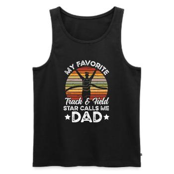 Laufen Leichtathletik Nennt Mich Dad Runner - Männer Premium Bio Tank Top - Schwarz - Vorne - Michal (187cm)