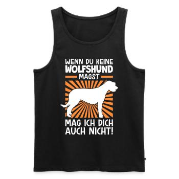 Irischer Wolfshund nicht mögen Irish Wolfhound - Männer Premium Bio Tank Top - Schwarz - Vorne - AI Model Male 178 light (178cm)
