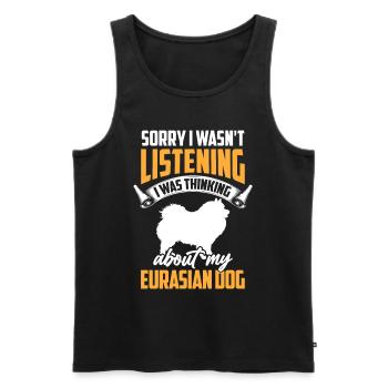 Eurasier was distracted Eurasian Dog - Men's Premium Organic Tank Top - black - Front - AI Model Male 178 light (178cm)