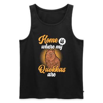 Quokka est ma maison Mars Australie - Débardeur bio Premium Homme - noir - Devant - AI Model Male 178 light (178cm)