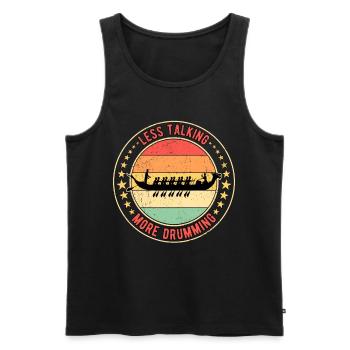 Drachenbootrennen Drachenboot Less Talking - Männer Premium Bio Tank Top - Schwarz - Vorne - Michal (187cm)
