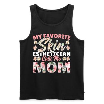 My Favorite Skin Esthetician Calls Me Mom - Men's Premium Organic Tank Top - black - Front - AI Model Male 178 light (178cm)