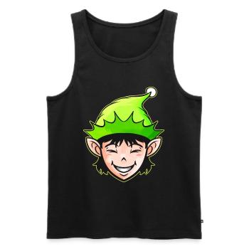 Cute Kawaii Christmas Elf For Christmas - Männer Premium Bio Tank Top - Schwarz - Vorne - AI Model Male 178 light (178cm)