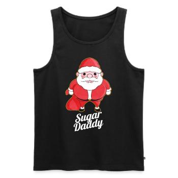 He Is Bringing Sugar Daddy Santa On Christmas - Männer Premium Bio Tank Top - Schwarz - Vorne - AI Model Male 178 light (178cm)