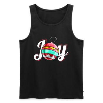 Christmas Ball Joy Logo For Christmas - Men's Premium Organic Tank Top - black - Front - Michal (187cm)