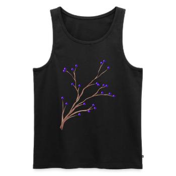 Branch Of Mistles With Purple Berries For Christmas - Men's Premium Organic Tank Top - black - Front - Michal (187cm)