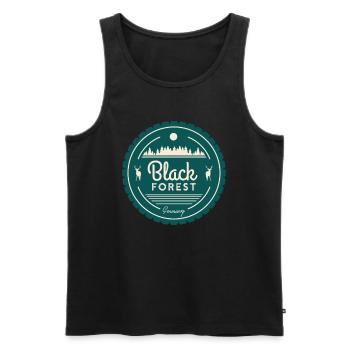 Forêt-Noire Allemagne Vintage Forest Wild - Débardeur bio Premium Homme - noir - Devant - Michal (187cm)