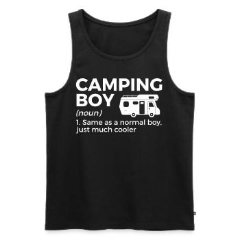 Camping Camping Motorhome - Men's Premium Organic Tank Top - black - Front - Michal (187cm)
