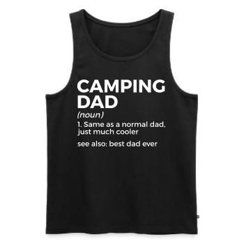 Camping Camping Camping-car - Débardeur bio Premium Homme - noir - Devant - AI Model Male 178 light (178cm)