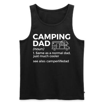 Camping Camping Camping-car - Débardeur bio Premium Homme - noir - Devant - AI Model Male 178 light (178cm)