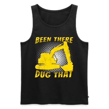Baggerfahrer Been There Dug That - Männer Premium Bio Tank Top - Schwarz - Vorne - AI Model Male 178 light (178cm)