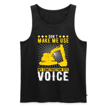 Baggerfahrer Construction Site Voice - Männer Premium Bio Tank Top - Schwarz - Vorne - Michal (187cm)