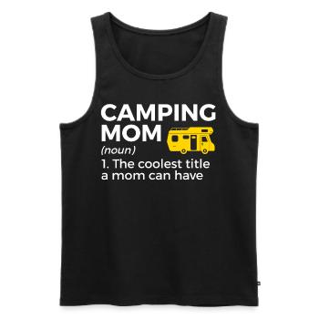 Camping Camping Camping-car - Débardeur bio Premium Homme - noir - Devant - AI Model Male 178 light (178cm)