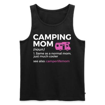 Camping Camping Camping-car - Débardeur bio Premium Homme - noir - Devant - AI Model Male 178 light (178cm)
