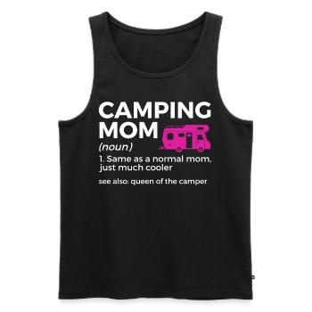 Camping Camping Camping-car - Débardeur bio Premium Homme - noir - Devant - AI Model Male 178 light (178cm)