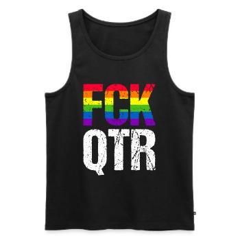 FCK QTR Fußball Fußballer - Männer Premium Bio Tank Top - Schwarz - Vorne - Michal (187cm)