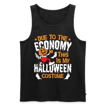 Due to the Economy This Is My Halloween Costume - Men's Premium Organic Tank Top - black - Front - Michal (187cm)