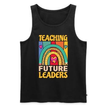 Primary School Teacher Kindergarten Educator - Men's Premium Organic Tank Top - black - Front - AI Model Male 178 light (178cm)