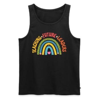 Primary School Teacher Kindergarten Educator - Men's Premium Organic Tank Top - black - Front - AI Model Male 178 light (178cm)
