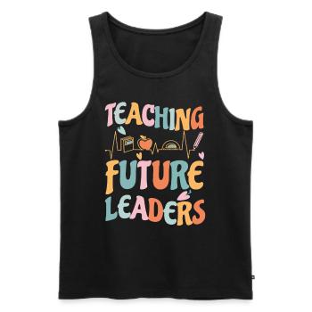 Primary School Teacher Kindergarten Educator - Men's Premium Organic Tank Top - black - Front - AI Model Male 178 light (178cm)