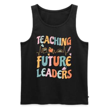 Primary School Teacher Kindergarten Educator - Men's Premium Organic Tank Top - black - Front - AI Model Male 178 light (178cm)