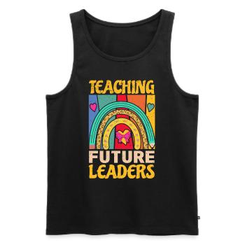 Primary School Teacher Kindergarten Educator - Men's Premium Organic Tank Top - black - Front - AI Model Male 178 light (178cm)