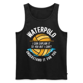 Water Polo Vintage Water Polo I - Männer Premium Bio Tank Top - Schwarz - Vorne - Michal (187cm)
