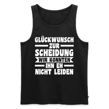 Scheidungsparty Geschieden Scheidung - Männer Premium Bio Tank Top - Schwarz - Vorne - Michal (187cm)