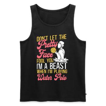 Water Polo Girl Don't Let The - Débardeur bio Premium Homme - noir - Devant - Michal (187cm)