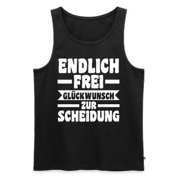 Scheidungsparty Geschieden Scheidung - Männer Premium Bio Tank Top - Schwarz - Vorne - AI Model Male 178 light (178cm)