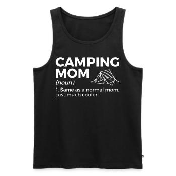Camping Camping Camping-car - Débardeur bio Premium Homme - noir - Devant - AI Model Male 178 light (178cm)