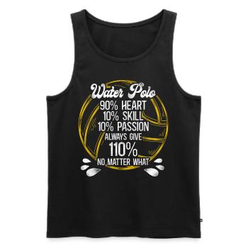Water Polo Vintage Water Polo 90% - Männer Premium Bio Tank Top - Schwarz - Vorne - Michal (187cm)