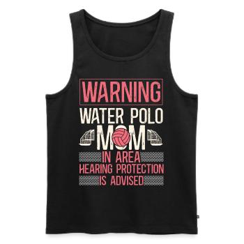 Water Polo Mom Vintage Warning - Men's Premium Organic Tank Top - black - Front - Michal (187cm)