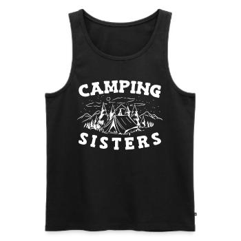 Camping Camping Camping-car - Débardeur bio Premium Homme - noir - Devant - AI Model Male 178 light (178cm)