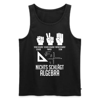 Mathematik Mathe Rechnen Algebra - Männer Premium Bio Tank Top - Schwarz - Vorne - AI Model Male 178 light (178cm)