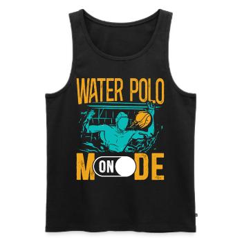 Water Polo Water Polo Mode On - Men's Premium Organic Tank Top - black - Front - Michal (187cm)