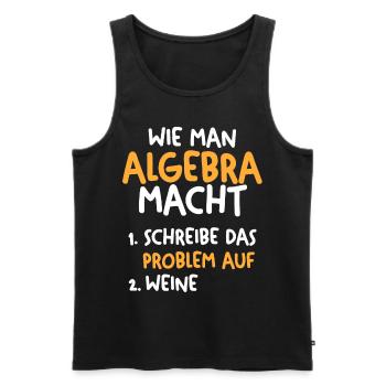 Mathematik Mathe Rechnen Algebra - Männer Premium Bio Tank Top - Schwarz - Vorne - AI Model Male 178 light (178cm)