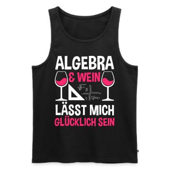 Mathematik Wein Mathe Rechnen Algebra - Männer Premium Bio Tank Top - Schwarz - Vorne - AI Model Male 178 light (178cm)