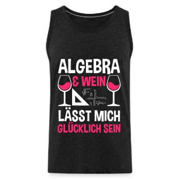 Mathematik Wein Mathe Rechnen Algebra - Männer Premium Bio Tank Top - Anthrazit - Vorne - Alexander (188cm)
