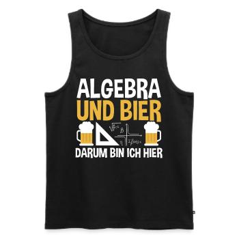 Mathematik Bier Mathe Rechnen Algebra - Männer Premium Bio Tank Top - Schwarz - Vorne - AI Model Male 178 light (178cm)