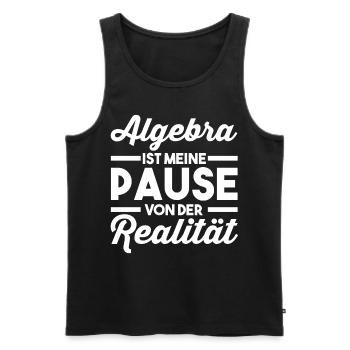 Mathematik Mathe Rechnen Algebra - Männer Premium Bio Tank Top - Schwarz - Vorne - AI Model Male 178 light (178cm)