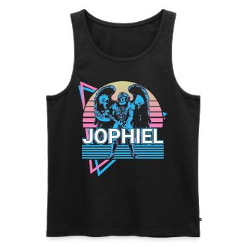 Jophiel Saint Jophiel Archangel Retro - Men's Premium Organic Tank Top - black - Front - AI Model Male 178 light (178cm)